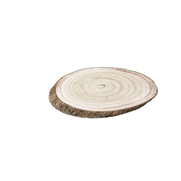 RODAJA OVAL MADERA RUSTICA XL 33x23x3 cm.