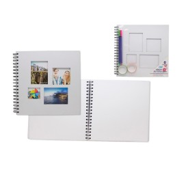 ALBUM FOTOS CON TAPA MARCOS 25X25CM - 20 HOJAS