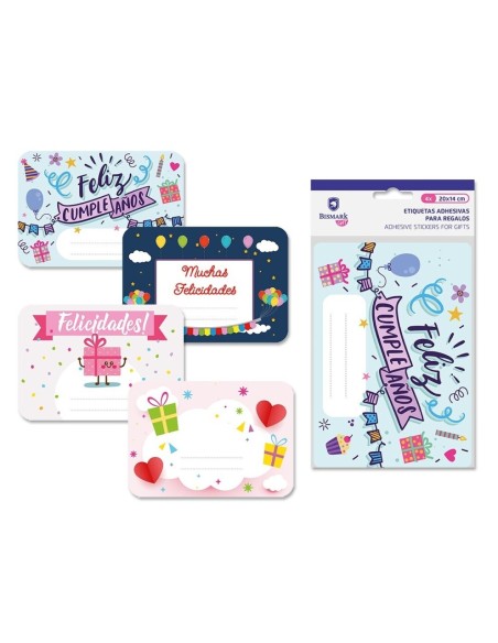 ETIQUETAS ADHESIVAS GRANDES 4 UND TODO-TIEMPO