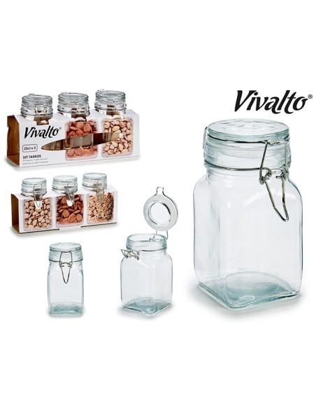 SET 3 TARROS CIERRE HERMETICO 250 ML