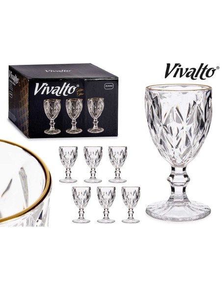 COPA AGUA 254ML DIAMANTE FILO ORO 1UNIDAD