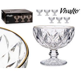 COPA HELADO 300ML DIAMANTE FILO ORO 1UNIDAD