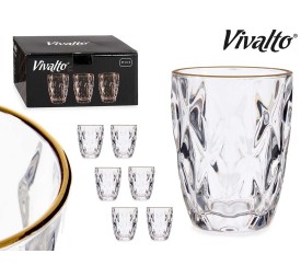 VASO AGUA 270ML DIAMANTE FILO ORO1 UNIDAD