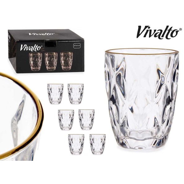 VASO AGUA 270ML DIAMANTE FILO ORO1 UNIDAD