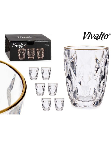 VASO AGUA 270ML DIAMANTE FILO ORO1 UNIDAD
