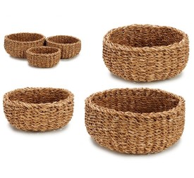 SET 3 CESTOS REDONDOS ESPARTO