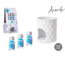 SET QUEMADOR  ACEITE ESENCIAL OCEANO 3X5ML