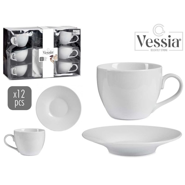 SET 6 TAZAS Y SOPORTE 420ML BLANCO