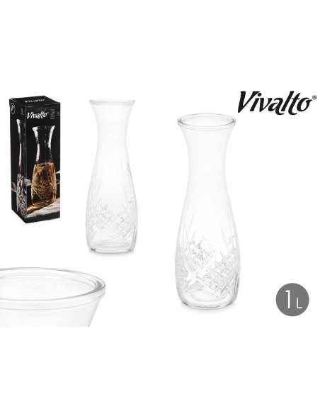 JARRA TALLADA ROMBOS SIN ASA 1000ML