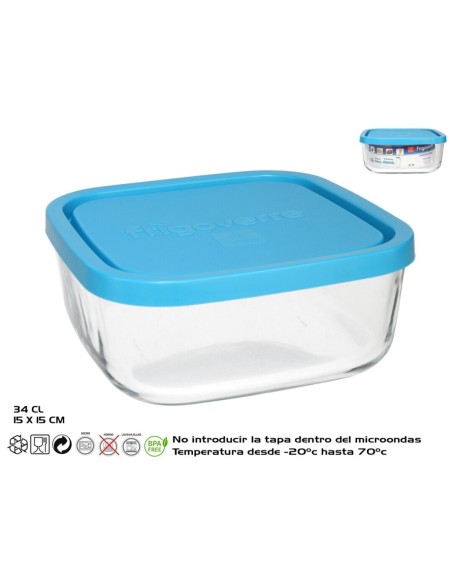 FIAMBRERA CRISTAL CUAD TAPA 34CL 15X15 FIAMBRERA CRISTAL CUAD TAPA 34CL 15X15