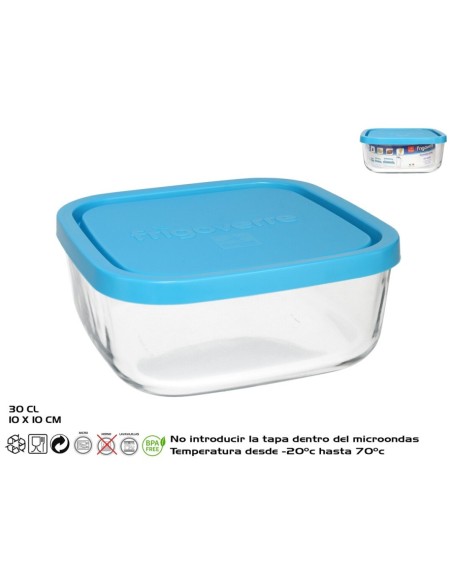 FIAMBRERA CRISTAL 10x10  300ML TAPA PLAS