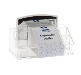 ORGANIZADOR ACRILICO 17X10X14 8 COMPARTIMENTOS