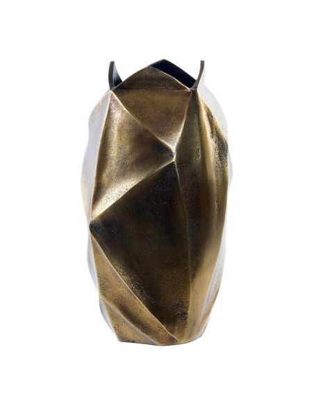 JARRON ALUMINIO 19X19X33 GEOMETRICO ENVEJECIDO