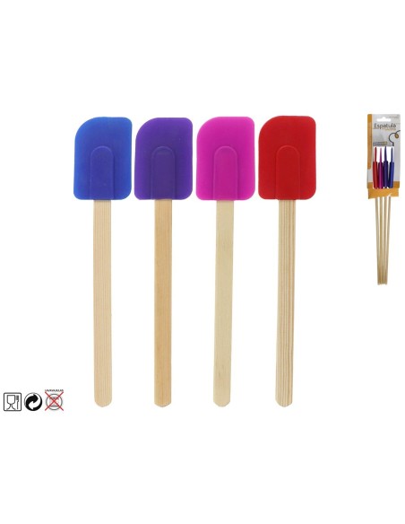 ESPATULA DE SILICONA X4 PCS 4 COL SRT 40
