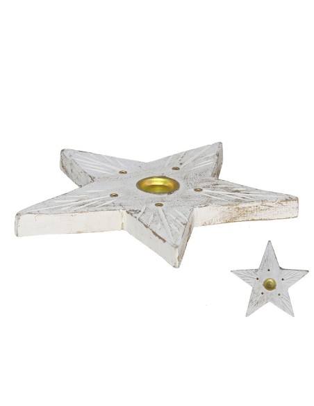 PORTA INCIENSO ESTRELLA WHITE 13,5CM