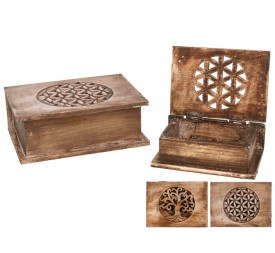 SET 2 CAJAS  20X15 CM ARBOL MANDALA OSCURO 2 STD