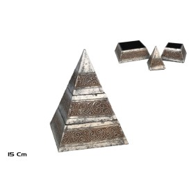 CAJA PIRAMIDE 15 CM PLATA