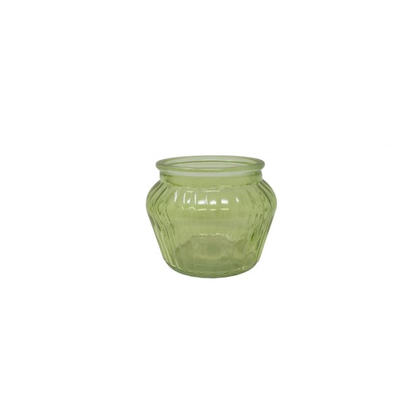 JARRON  RISCAS Ø15 H15CM VERDE LIMON