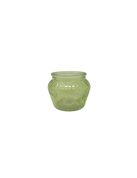 JARRON  RISCAS Ø15 H15CM VERDE LIMON