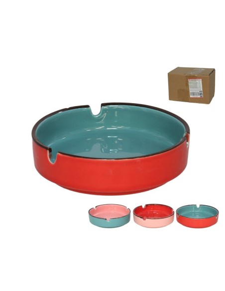 CENICERO ORION PORCELANA SURTIDO DE COLORES 10X10X