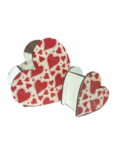 CORAZONES S/2 P15X10 H10-GR25X15 H22 CORAZONES DECORACION