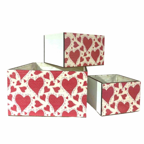 CAJA CUADRADA S/3 P15X15 H11-GR25X25 H15 DECORACION CORAZON