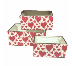 CAJA RECTANGULAR S/3 P22X12 H11-GR30X20H13 DECORACION CORAZON