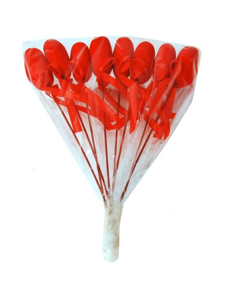 PICK  CORAZÓN  CON CINTA 3,7/35 CM 8 UNIDADES