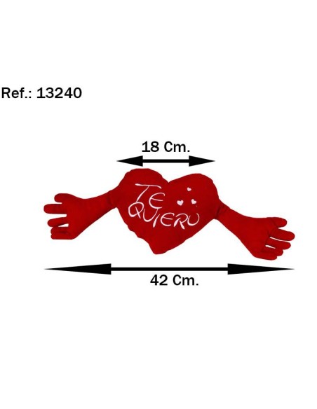 CORAZON MANOS PEQUEÑO TE QUIERO 42CM.