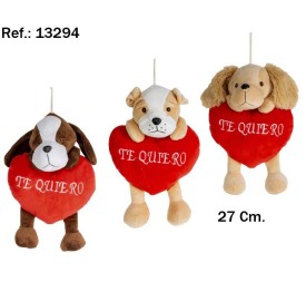 PERROS CORAZON PIERNAS TE QUIERO 27CM. 3 SURTIDOS