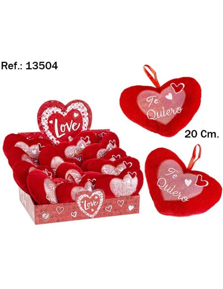 CORAZON TE QUIERO BRILLANTE 20CM.