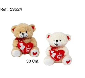 OSO CORAZON I LOVE YOU 30CM  2 COLORES