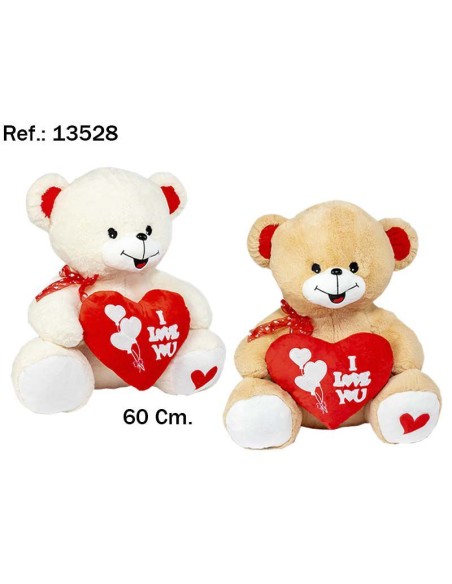 OSO CORAZON I LOVE YOU 60CM 2 COLORES