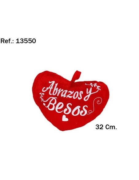 CORAZON ABRAZOS Y BESOS 32CM.