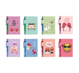 LIBRETA BODAS C/BOLIGRAFO EN BOLSITA SEDA