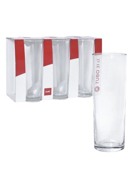 COK VASO TUBO 31 cl(SET 6 UNIDADES)