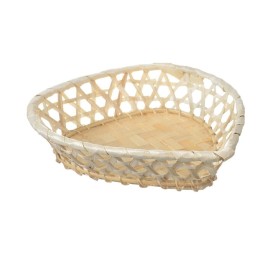 CESTO BAMBU PANAL CORAZON COLOR NATURAL 22x22x4.5cm