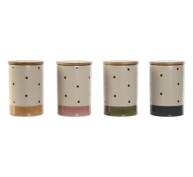 BOTE GRES BAMBU 10X10X14 800ML, TOPITOS 4 SURT.