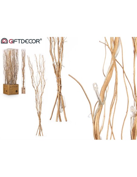 RAMILLETE VARAS ORO 30 LEDS 90CM