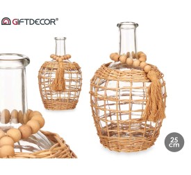 BOTELLA CRISTAL 25CM MIMBRE