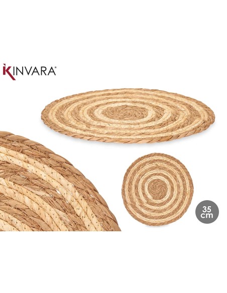 SALVAMANTEL ESPARTO BICOLOR 35CM