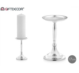 CANDELABRO PEANA GRD PLATEADO 17CM
