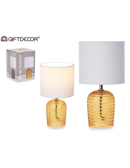 LAMPARA CRISTAL PUNTOS AMBAR