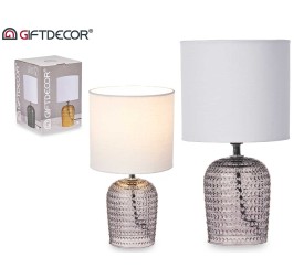 LAMPARA CRISTAL PUNTOS GRIS