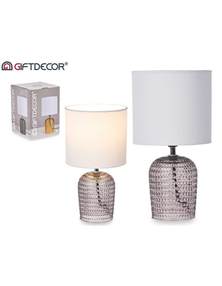 LAMPARA CRISTAL PUNTOS GRIS