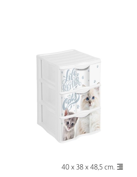 LOTE 3 CAJONERAS  ""WAGON"" IML MASCOTAS GATOS