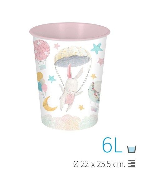 PAPELERA SIN TAPA 6 L. IML CONEJITA
