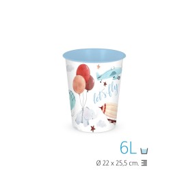 PAPELERA SIN TAPA 6 L. IML LETS FLY