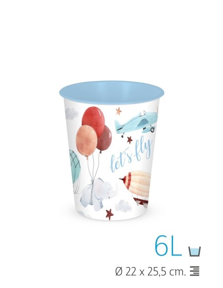 PAPELERA SIN TAPA 6 L. IML LETS FLY