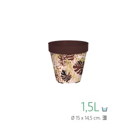MACETA LISA 15 CM IML ANIMAL PRINT FLORAL